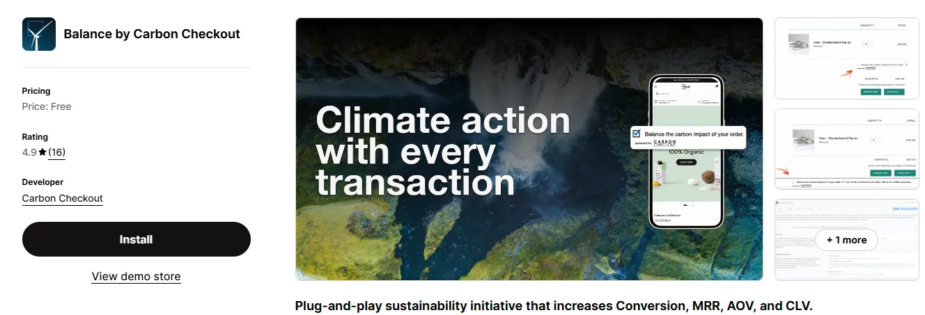 7. Balance by Carbon Checkout